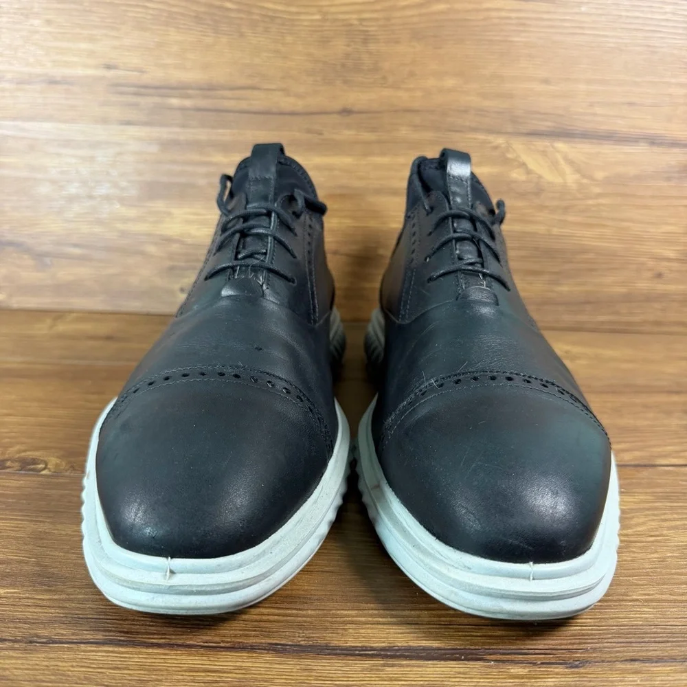 ECCO Men's ST.1 Hybrid Lite Black Leather Cap Toe Shoes Size‎ 12 (46) Sneakers